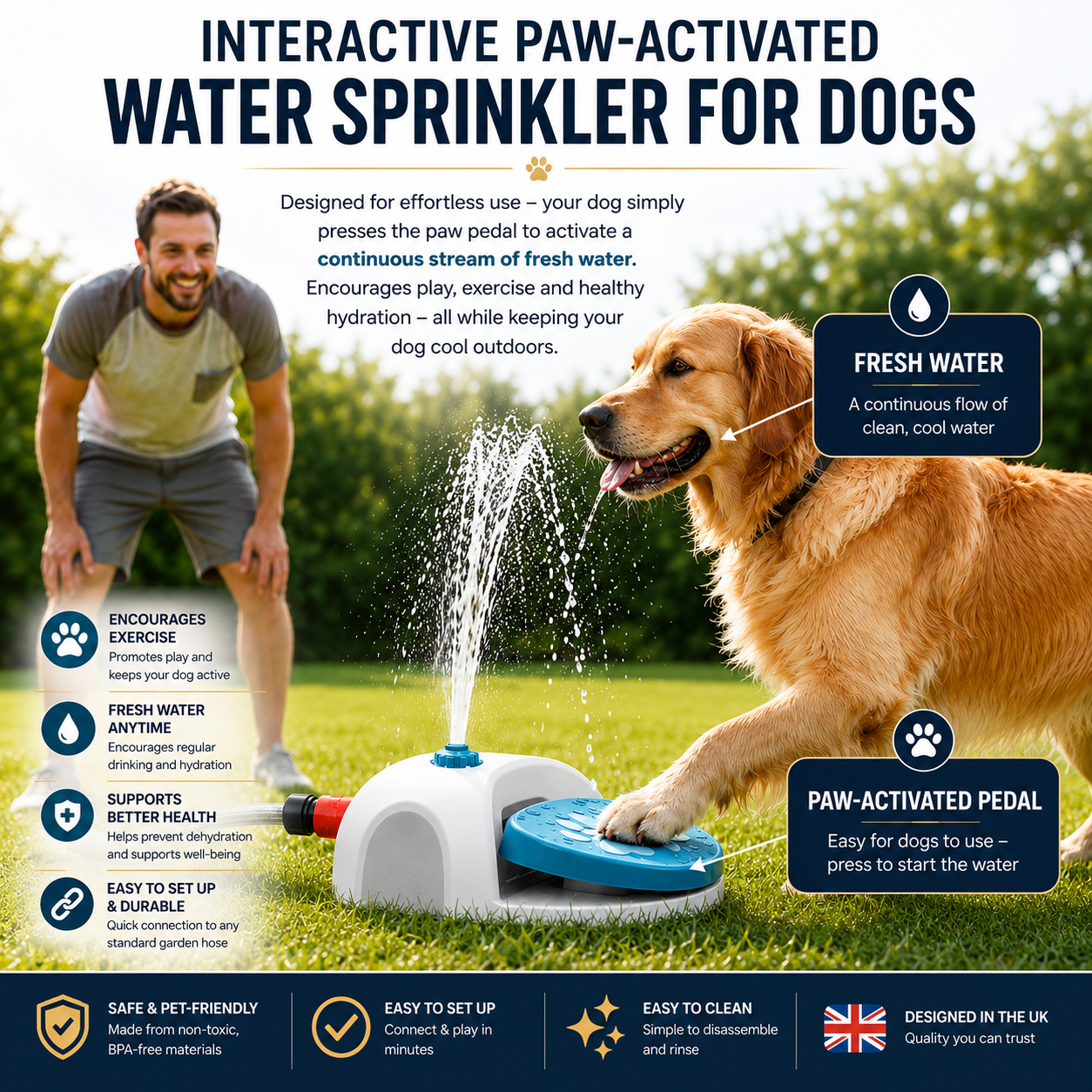 Interactive Dog Water Fountain