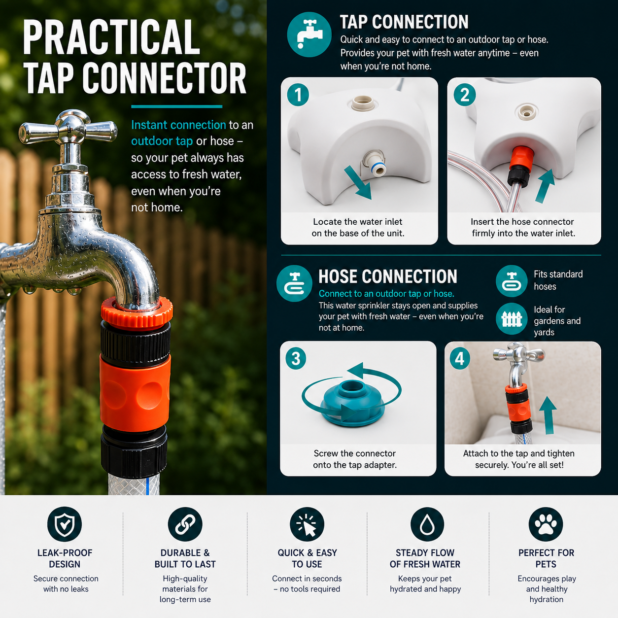 Interactive Dog Water Fountain